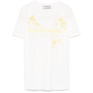 ERMANNO Firenze Embellished Cotton T-Shirt Women MFA42 T-Shirts & Tops